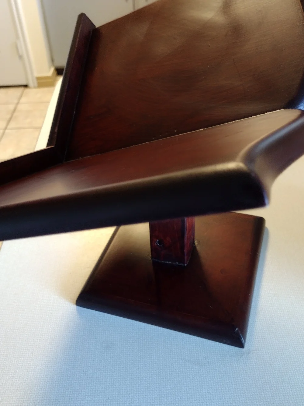 Vintage Mahogany Wooden Book Stand Antique Early American Style